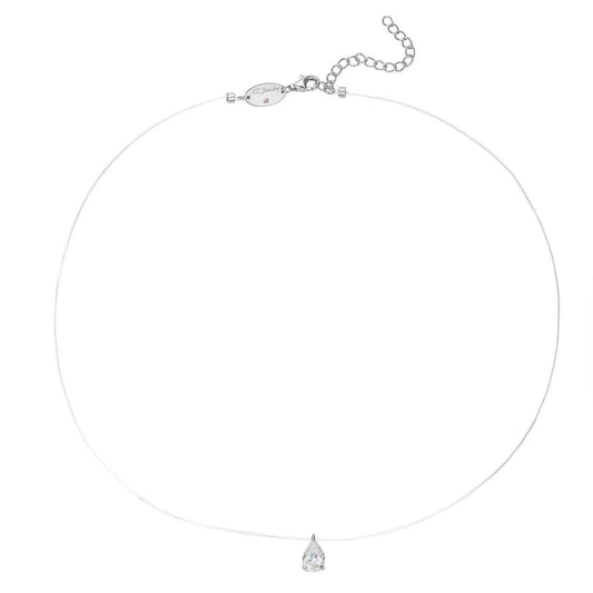Illusion Drop Necklace Diamond Crystalline - Anna Zuckerman