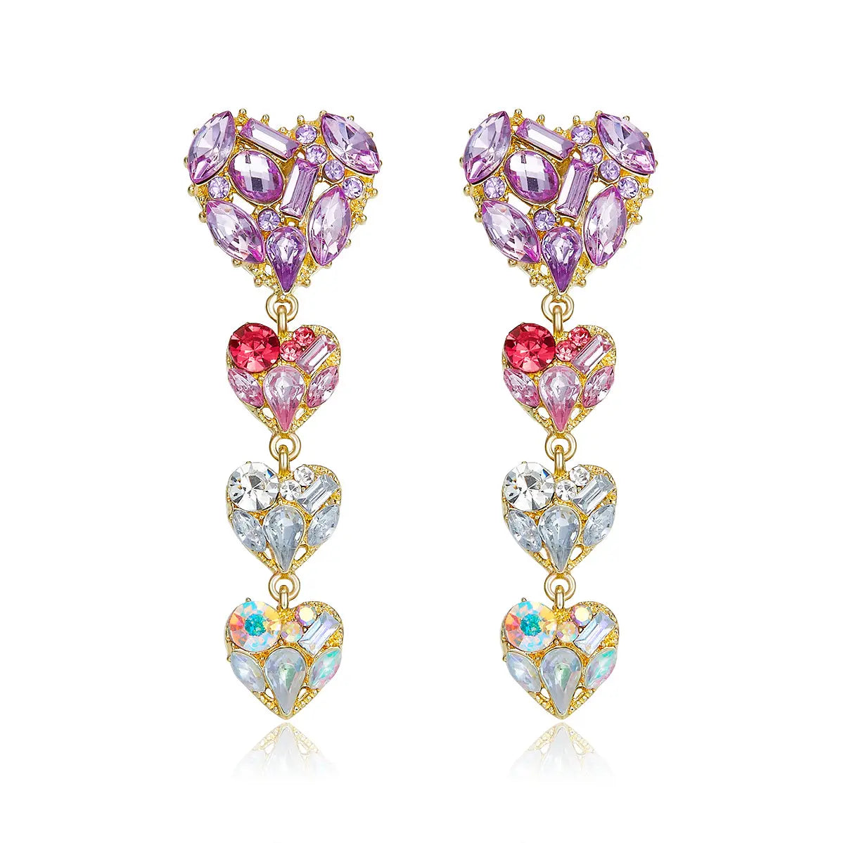 Palermo Hearts Drop Earrings Anna Zuckerman
