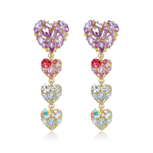 Palermo Hearts Drop Earrings Anna Zuckerman