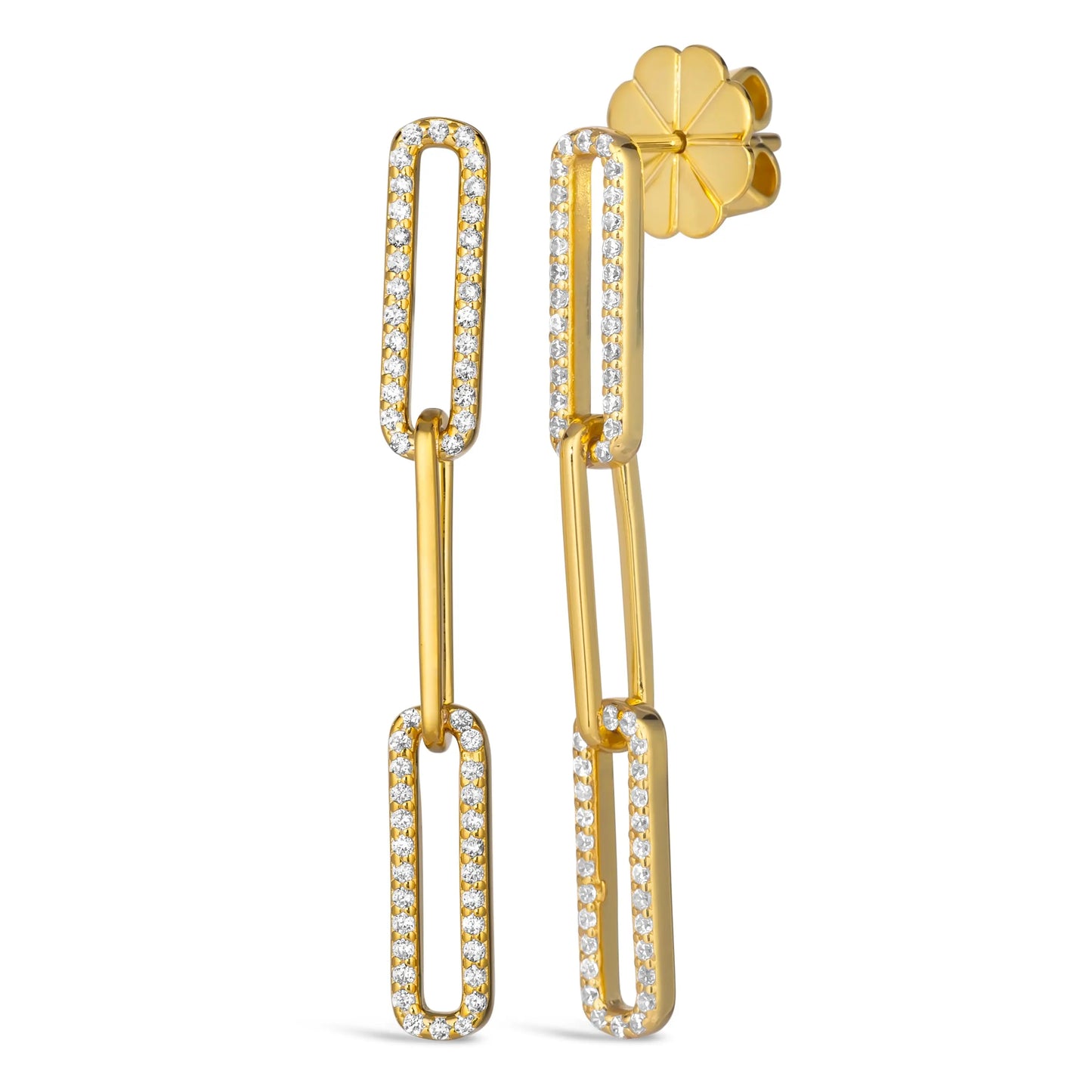 Paloma Paper Clip 3 Link Earrings - Anna Zuckerman