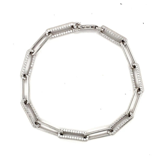 Paloma Paper Clip Anklet - Anna Zuckerman