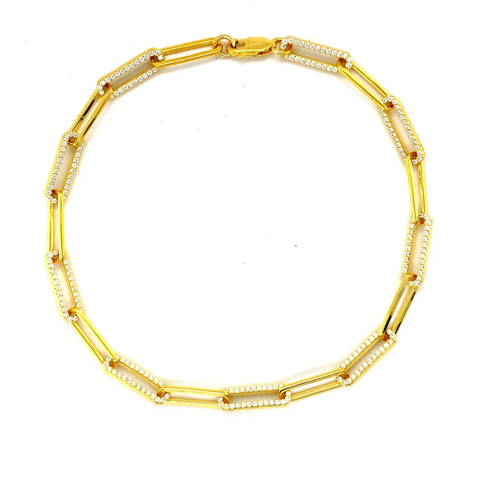 Paloma Paper Clip Anklet - Anna Zuckerman