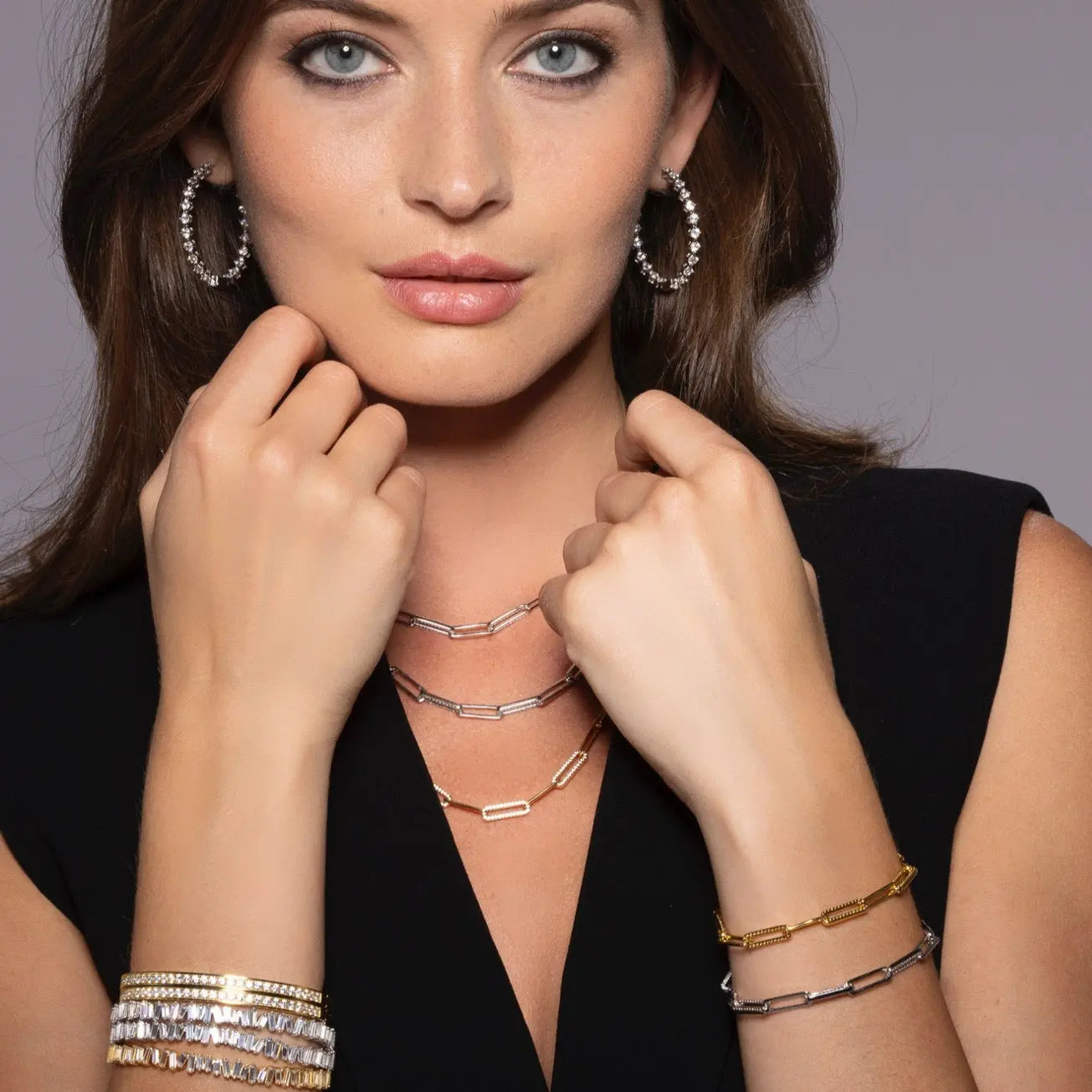 Paloma Paper Clip Necklace - Anna Zuckerman