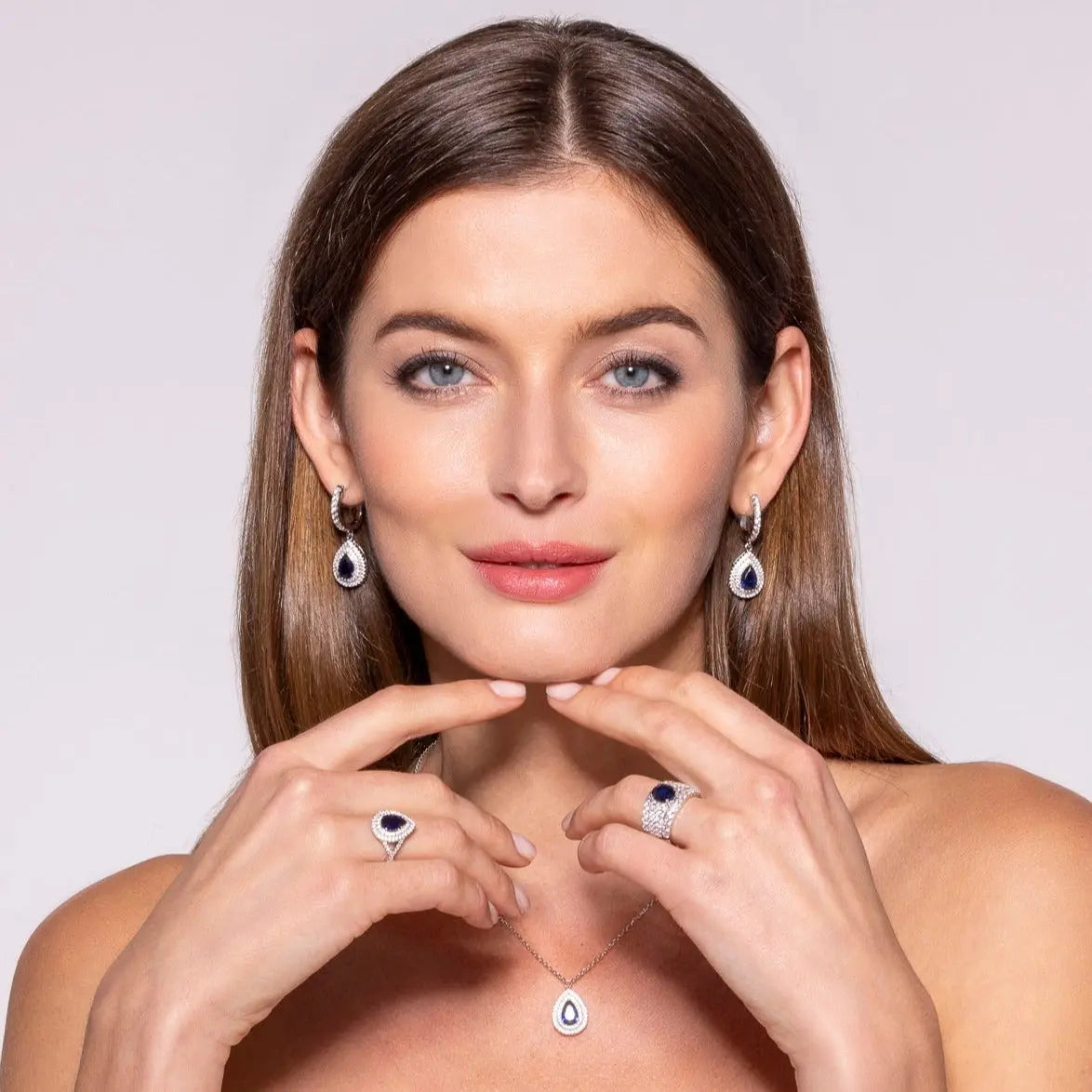 Park Ave Blue Sapphire Earrings Anna Zuckerman Retail