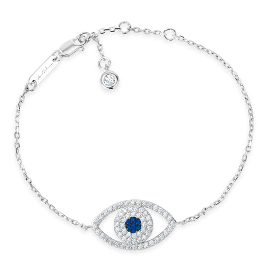 Pave Diamond Evil Eye Bracelet by Kathy Hilton Anna Zuckerman