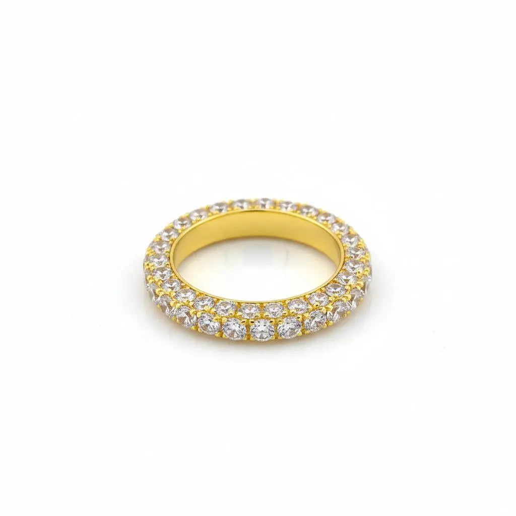 Pave Eternity Ring In Yellow Gold Anna Zuckerman