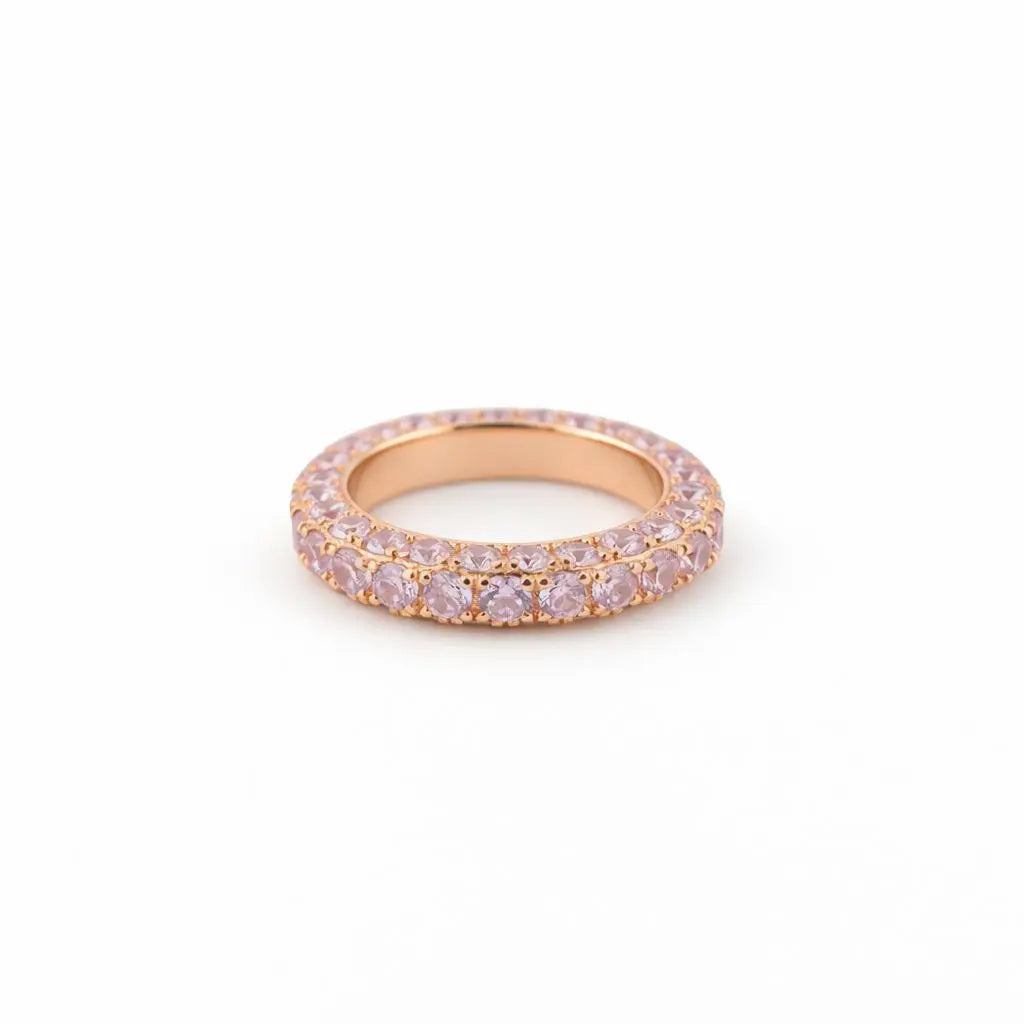 Pave Eternity Ring in Pink Anna Zuckerman