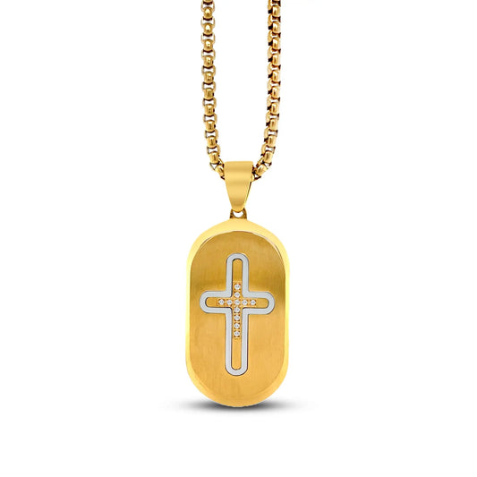 Paxor Oblong Cross Necklace Anna Zuckerman
