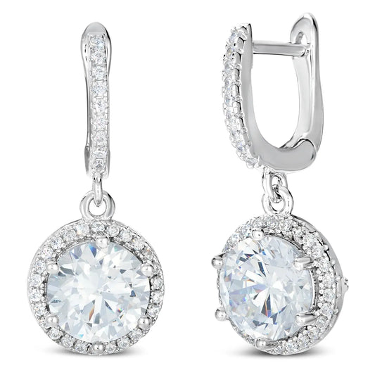 Perfect Halo 2 Carat Dangle Earrings - Anna Zuckerman