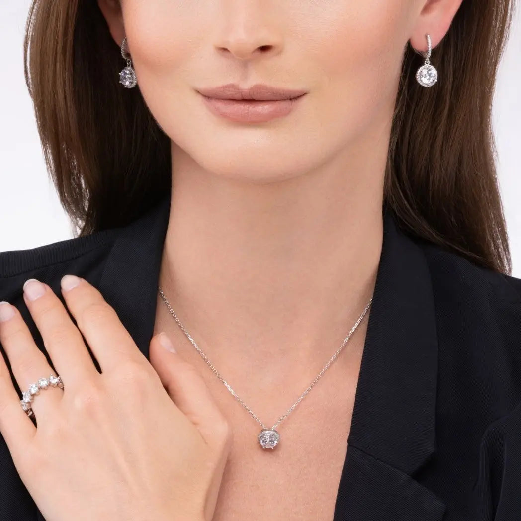 Perfect Halo 2 Carat Dangle Earrings - Anna Zuckerman