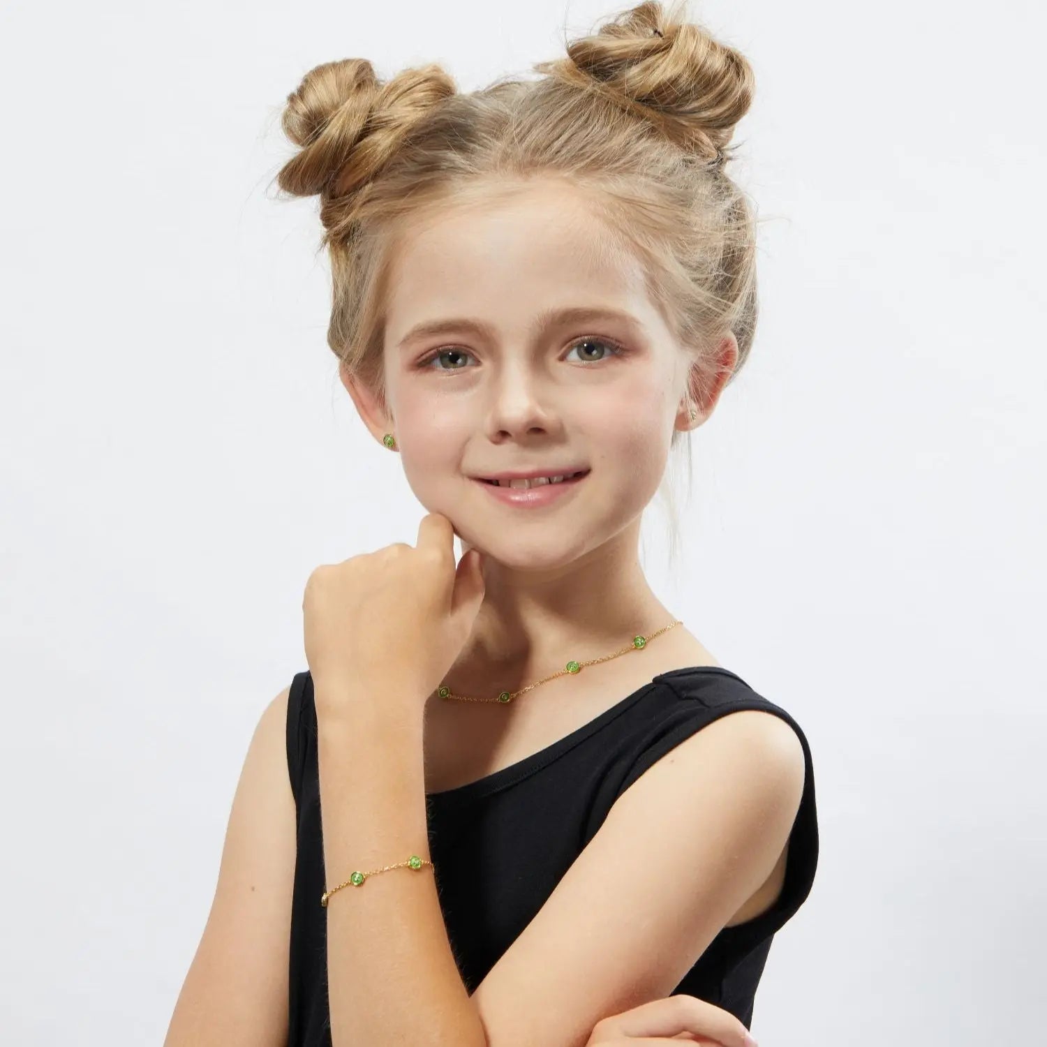 Petit Bubble Bracelet in Green Anna Zuckerman