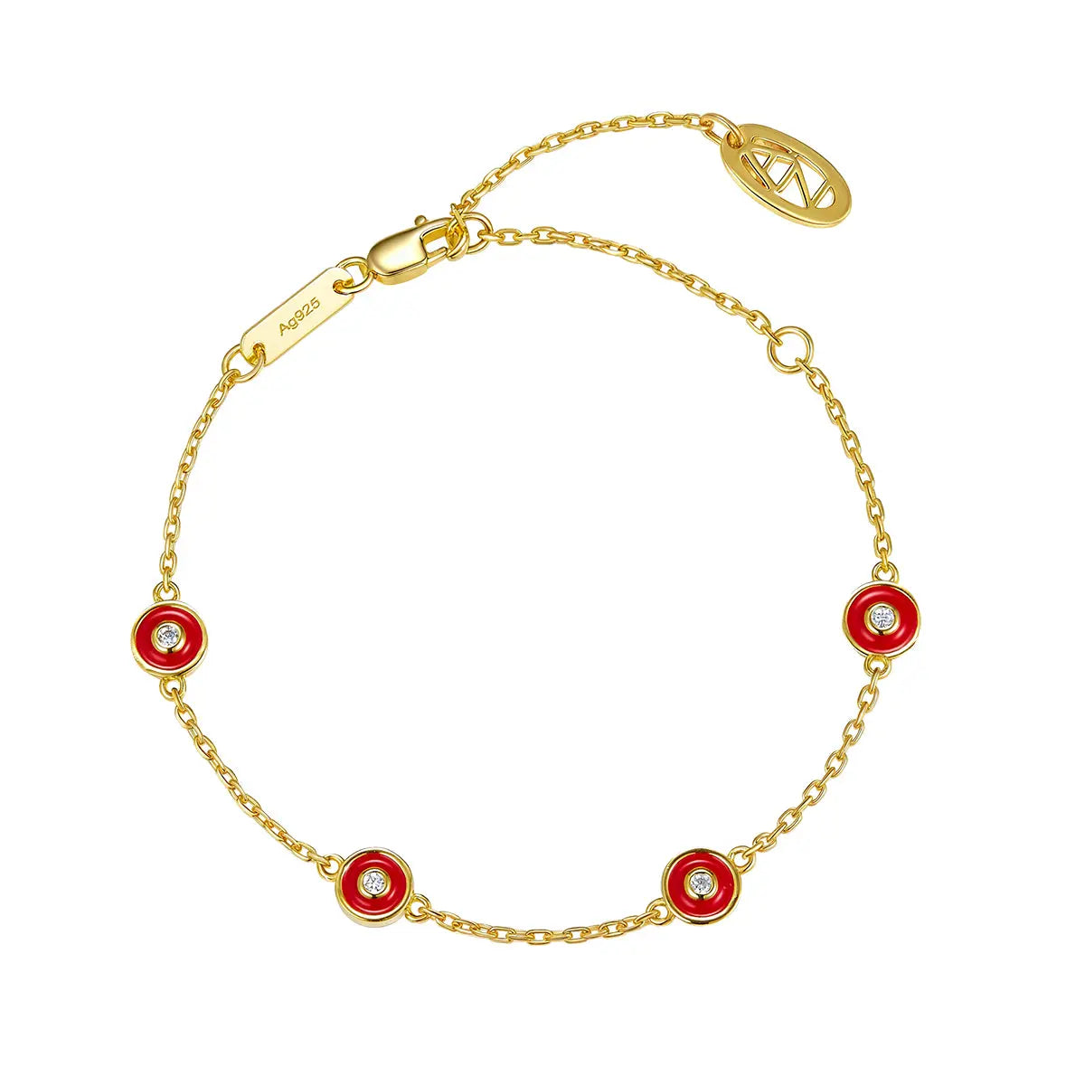 Petit Bubble Bracelet in Red Anna Zuckerman