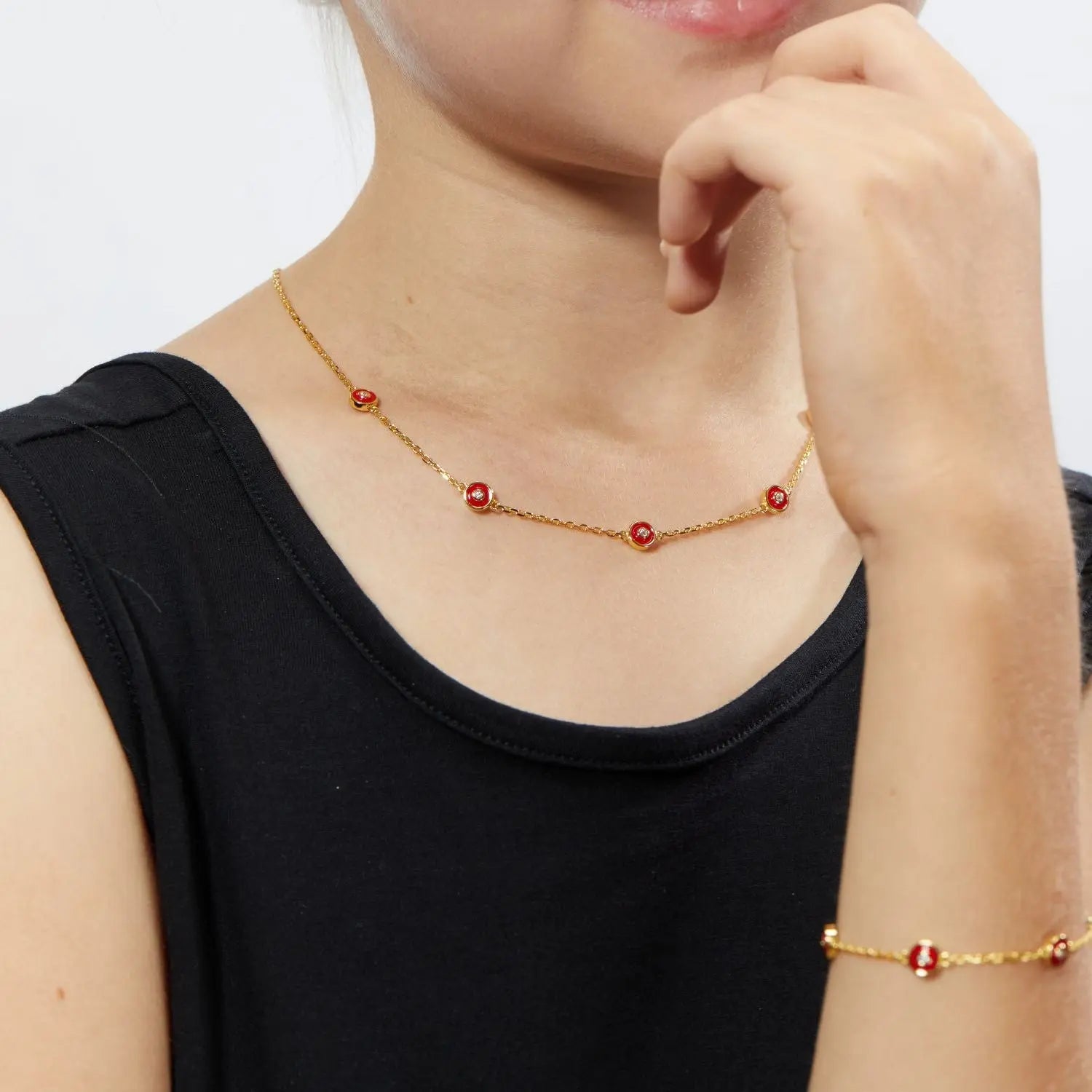 Petit Bubble Bracelet in Red Anna Zuckerman