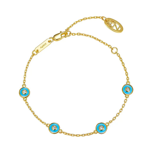 Petit Bubble Bracelet in Sky Blue Anna Zuckerman