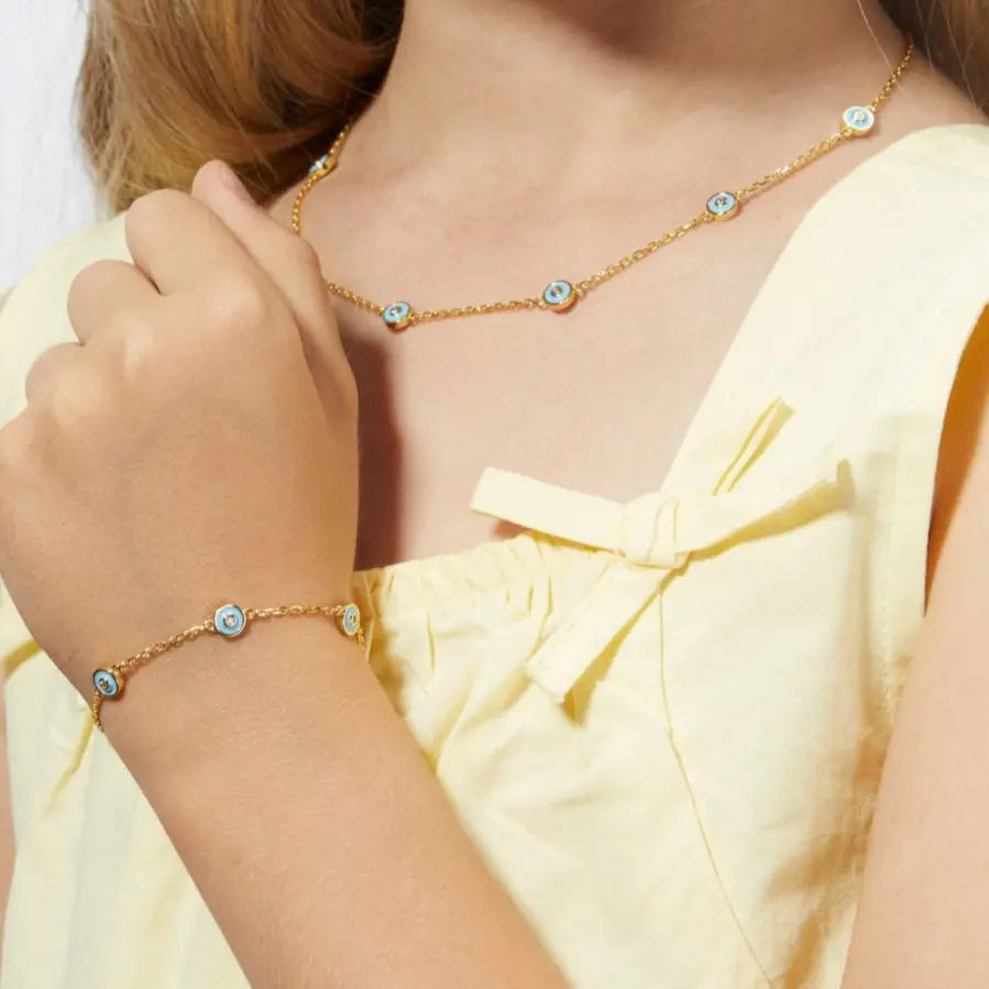 Petit Bubble Bracelet in Sky Blue Anna Zuckerman