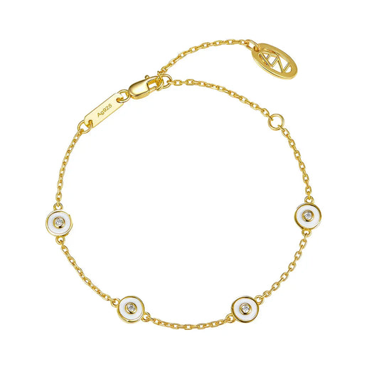 Petit Bubble Bracelet in White Anna Zuckerman