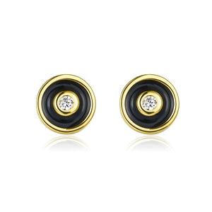 Petit Bubble Earrings in Black Anna Zuckerman