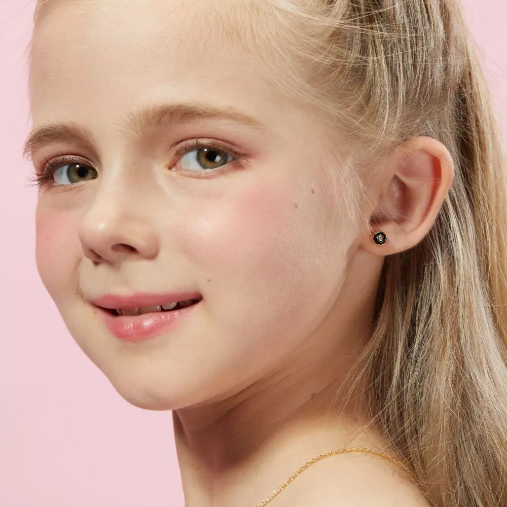Petit Bubble Earrings in Black Anna Zuckerman