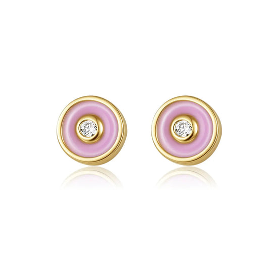 Petit Bubble Earrings in Pink Anna Zuckerman