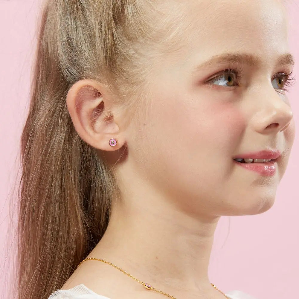 Petit Bubble Earrings in Pink Anna Zuckerman