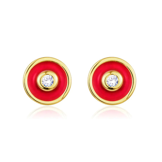 Petit Bubble Earrings in Red Anna Zuckerman
