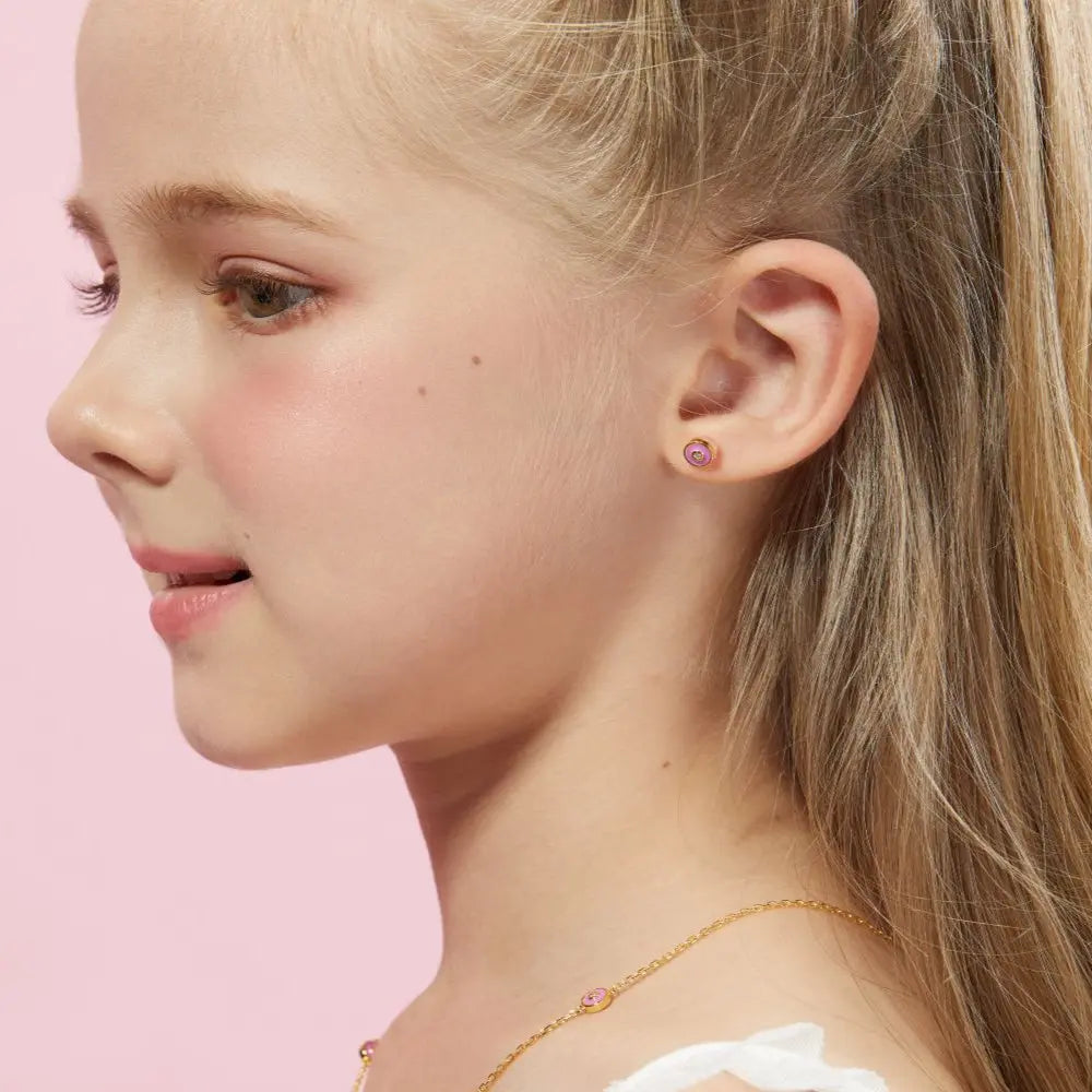 Petit Bubble Earrings in Rose Anna Zuckerman