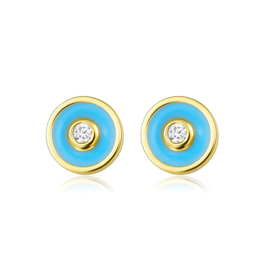 Petit Bubble Earrings in Sky Blue Anna Zuckerman