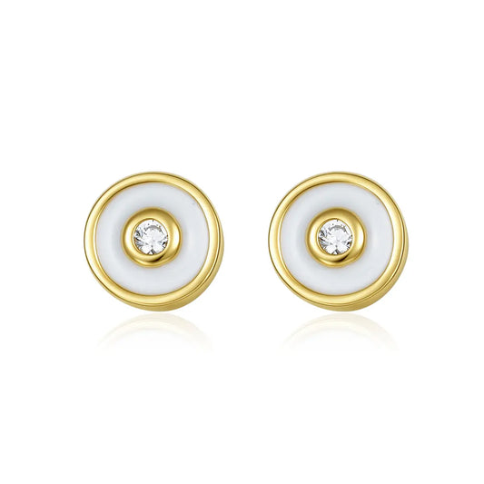 Petit Bubble Earrings in White Anna Zuckerman