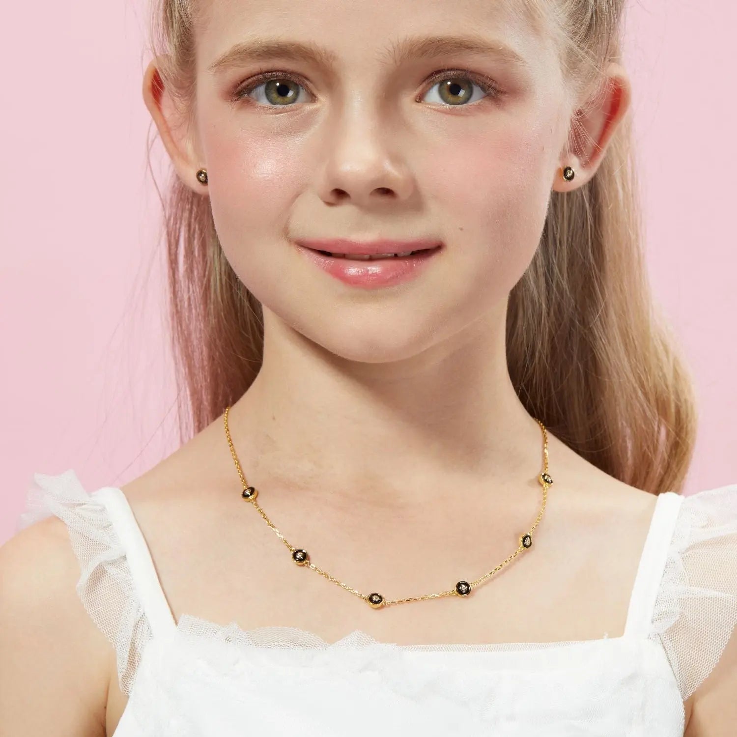 Petit Bubble Necklace in Black Anna Zuckerman
