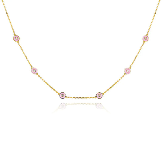 Petit Bubble Necklace in Pink Anna Zuckerman