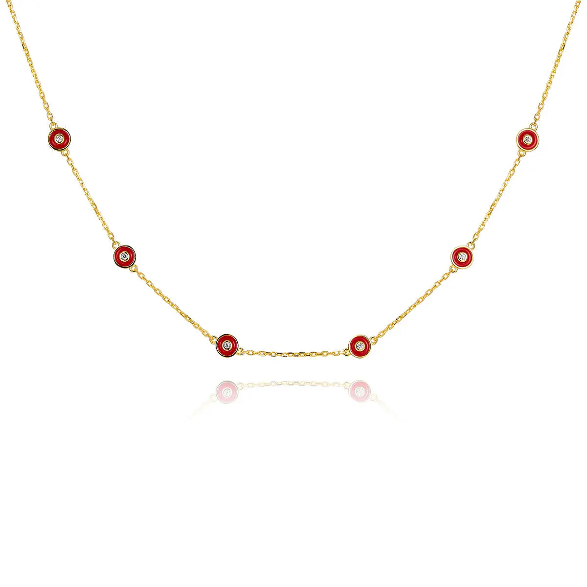 Petit Bubble Necklace in Red Anna Zuckerman