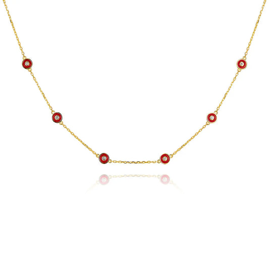 Petit Bubble Necklace in Red Anna Zuckerman