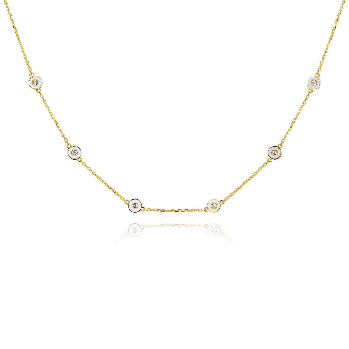 Petit Bubble Necklace in White Anna Zuckerman