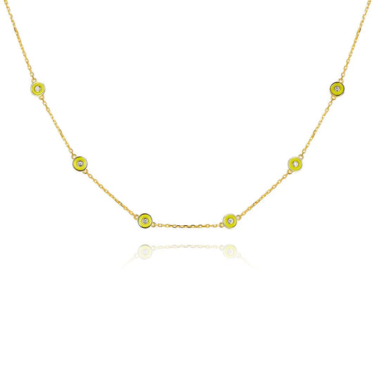 Petit Bubble Necklace in Yellow Anna Zuckerman