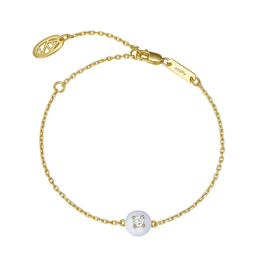 Petit Cupcake Bracelet in White Anna Zuckerman