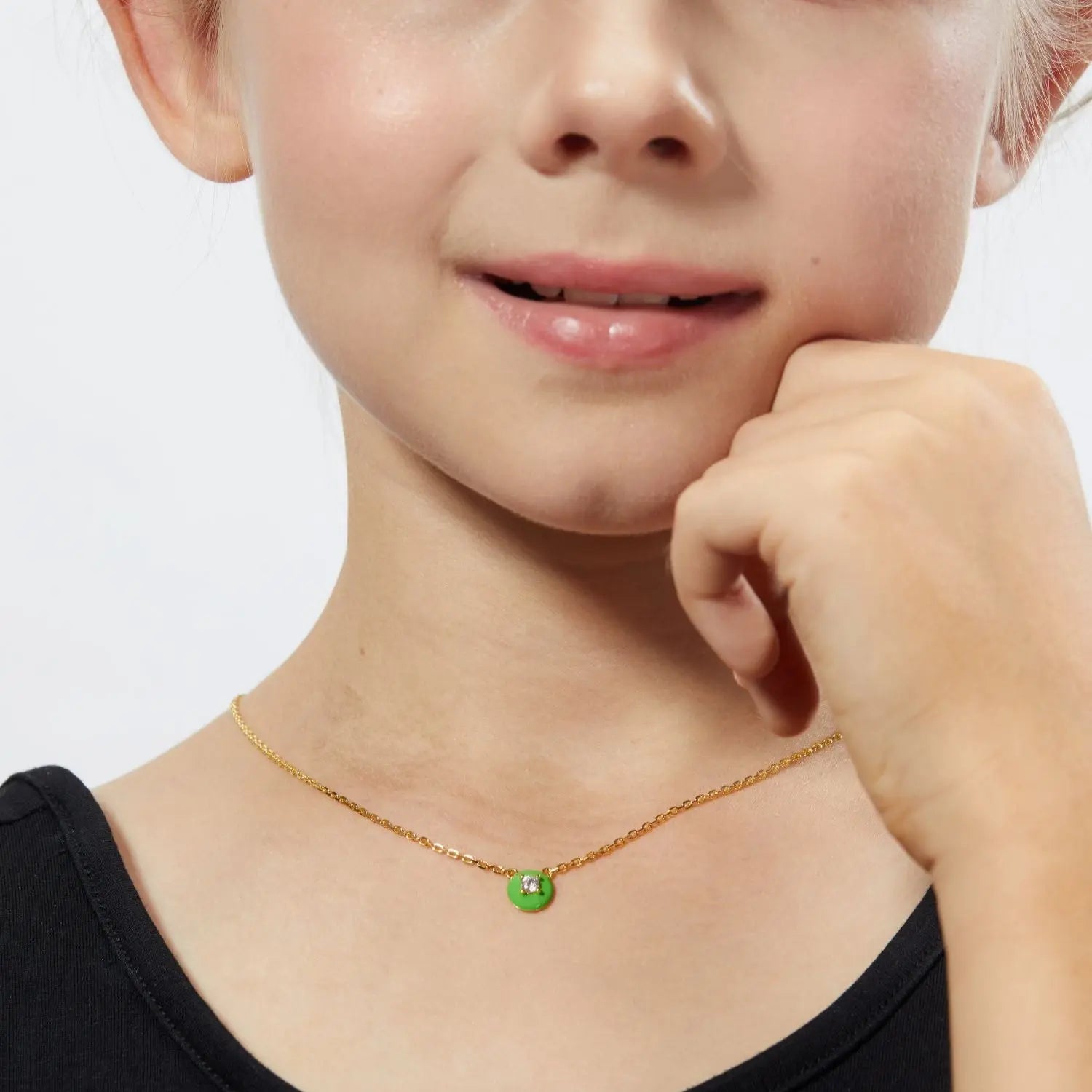Petit Cupcake Necklace in Green Anna Zuckerman