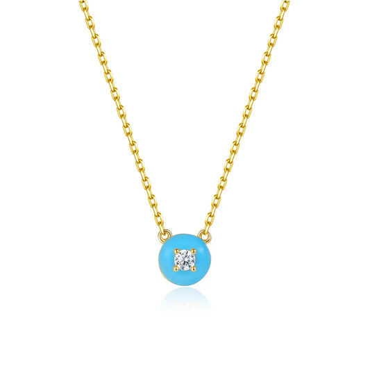Petit Cupcake Necklace in Sky Blue Anna Zuckerman