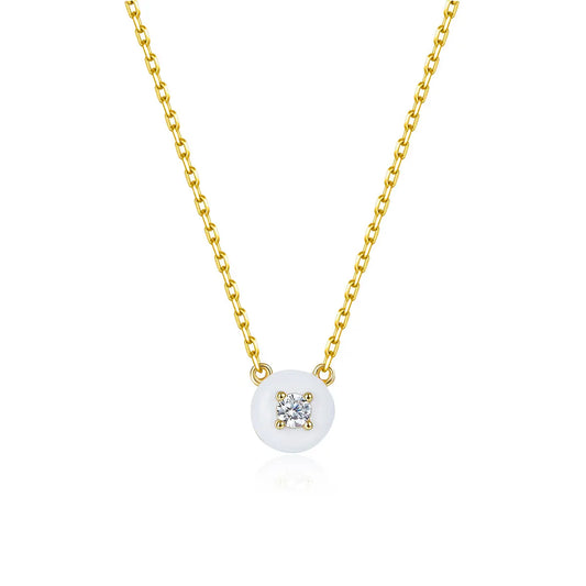 Petit Cupcake Necklace in White Anna Zuckerman