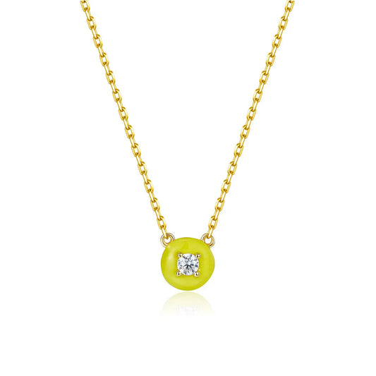 Petit Cupcake Necklace in Yellow Anna Zuckerman