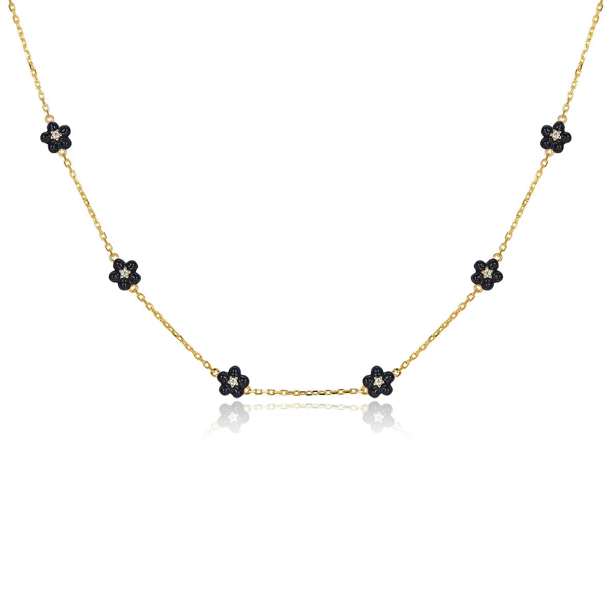 Petit Daisy Black Necklace Anna Zuckerman