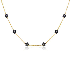 Petit Daisy Black Necklace Anna Zuckerman