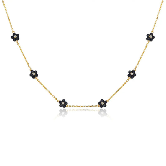 Petit Daisy Black Necklace Anna Zuckerman