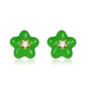 Petit Daisy Green Earrings Anna Zuckerman