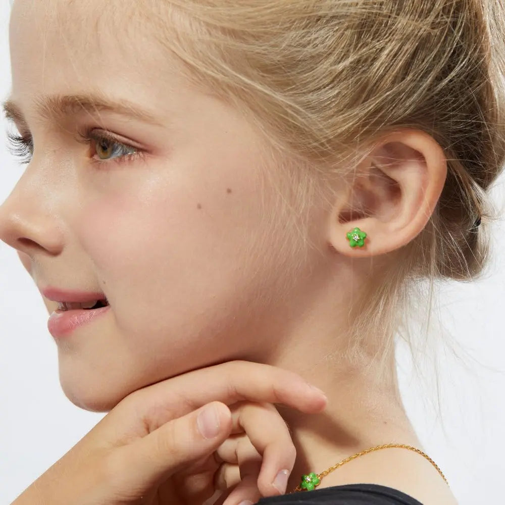 Petit Daisy Green Earrings Anna Zuckerman