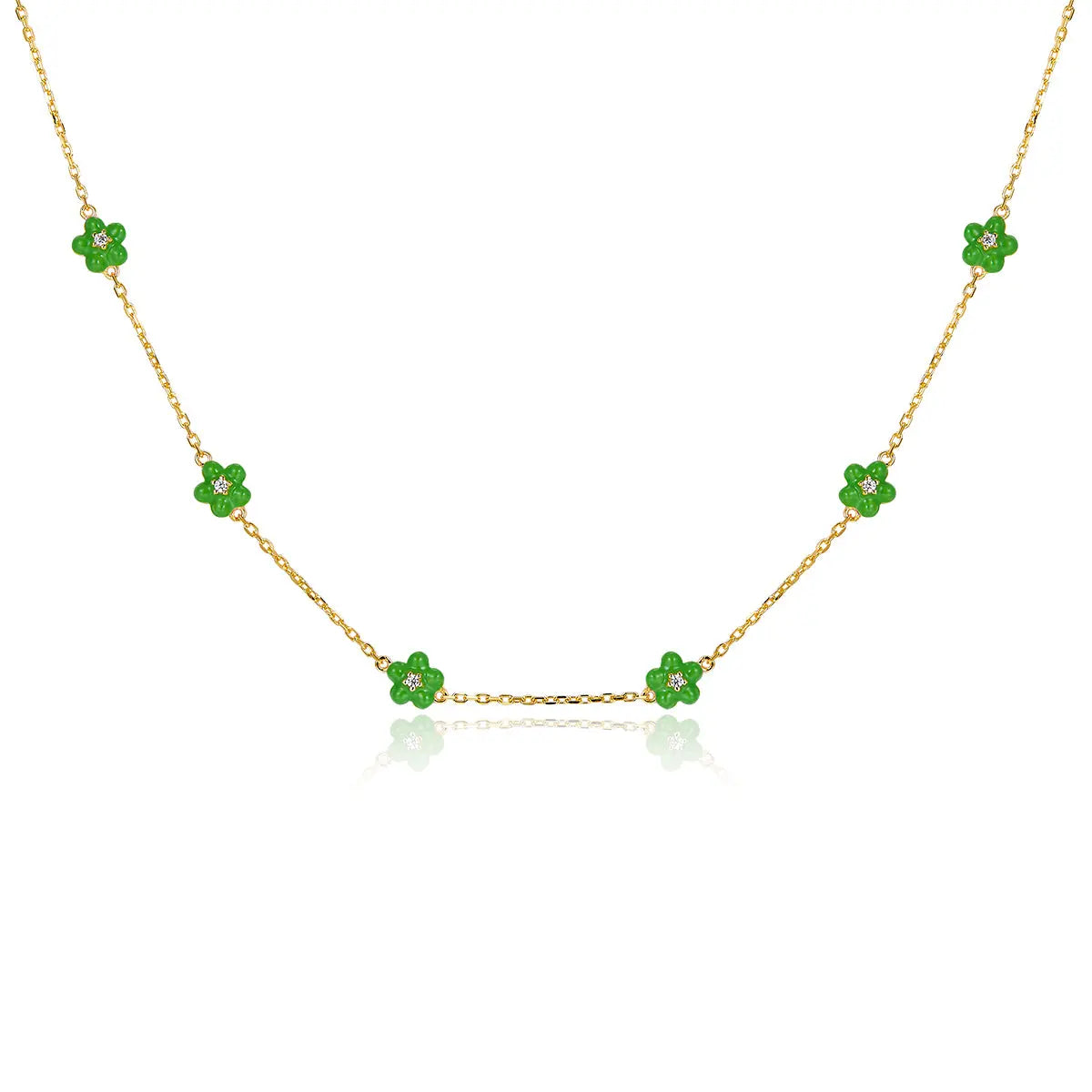 Petit Daisy Green Necklace Anna Zuckerman