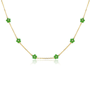 Petit Daisy Green Necklace Anna Zuckerman