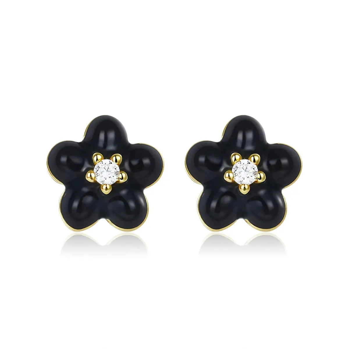 Petit Daisy Noir Earrings Anna Zuckerman