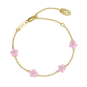 Petit Daisy Pink Bracelet Anna Zuckerman