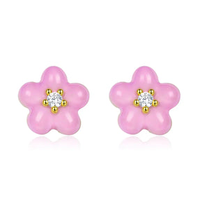 Petit Daisy Pink Earrings Anna Zuckerman