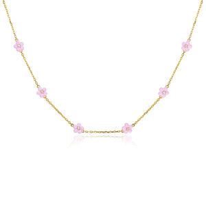 Petit Daisy Pink Necklace Anna Zuckerman
